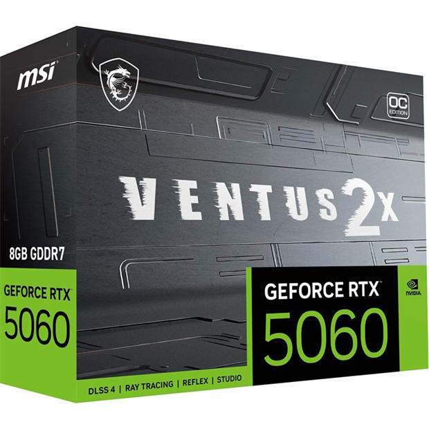 Silver - MSI - NVIDIA GeForce RTX™ 5060 8G VENTUS 2X OC