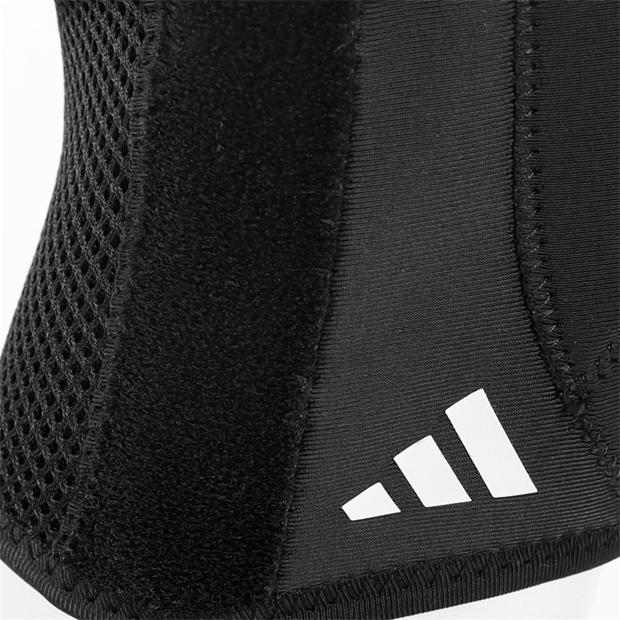 Black - adidas - Ergonomic Breathable Strapped Knee Support