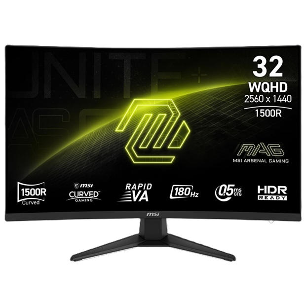 Black - MSI - MSI MAG 321CQF E18 32 inch 180Hz WQHD Curved Gaming Monitor