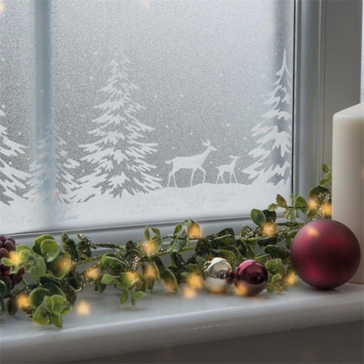 D C Fix Forest Christmas Window Film - Frost - 20CMX1.5M - Image 2