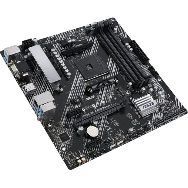 Black - ASUS - ASUS PRIME A520M-A II - CSM AMD Motherboard