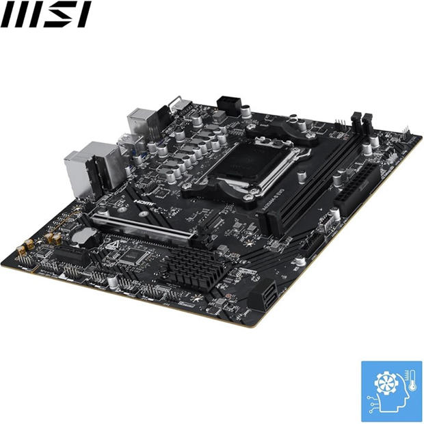 Black - MSI - PRO A620AM-B EVO AMD Motherboard