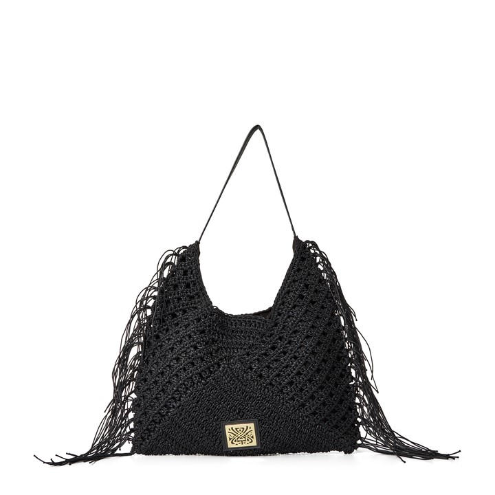 Biba Women's Black Fringe Shoulder Bag, Sports Direct