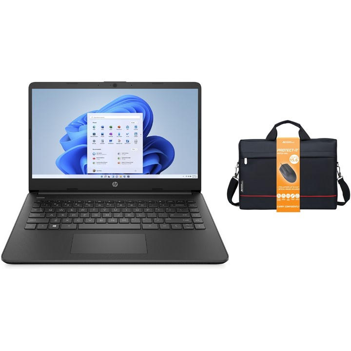 Hp  Black 14 Laptop - Celeron 4Gb 128Gb Win 11 Bundle, Sports Direct