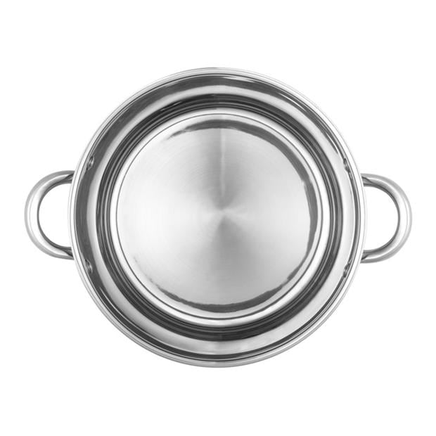 Silver - Russell Hobbs - 11.5L Stainless Steel Mirror Finish Tempered Glass Lid Stock Pot