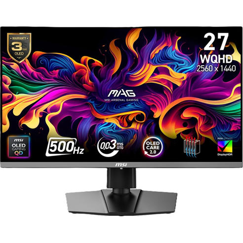 MSI - MSI MAG 272QP QD-OLED X50 27 inch 500Hz 0.03ms USB-C Gaming Monitor