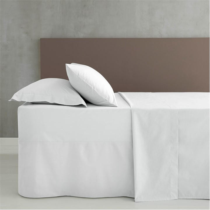Catherine Lansfield Unisex White Iron Percale Combed Extra Deep Fitted Sheet Double