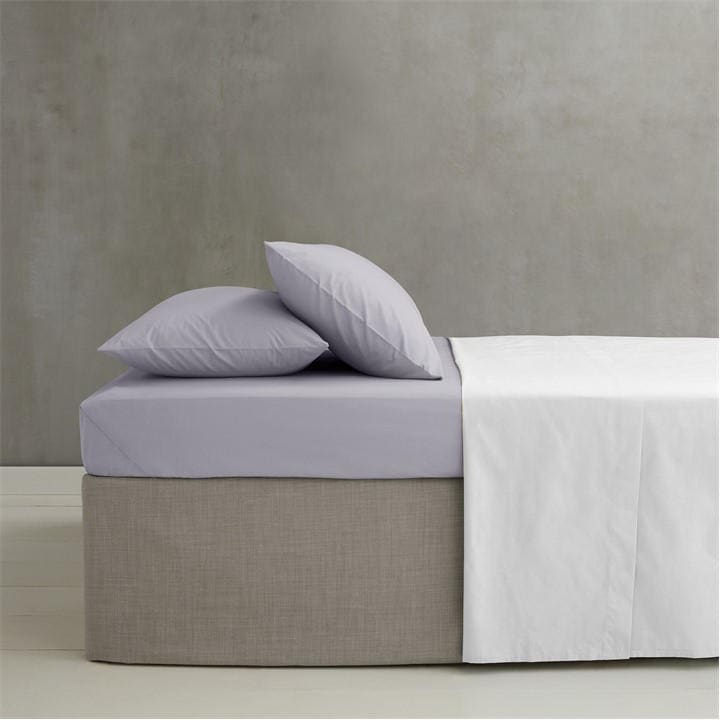 Catherine Lansfield  Easy Iron Percale Combed Extra Deep Fitted Sheet - Lilac - Double - Image 2