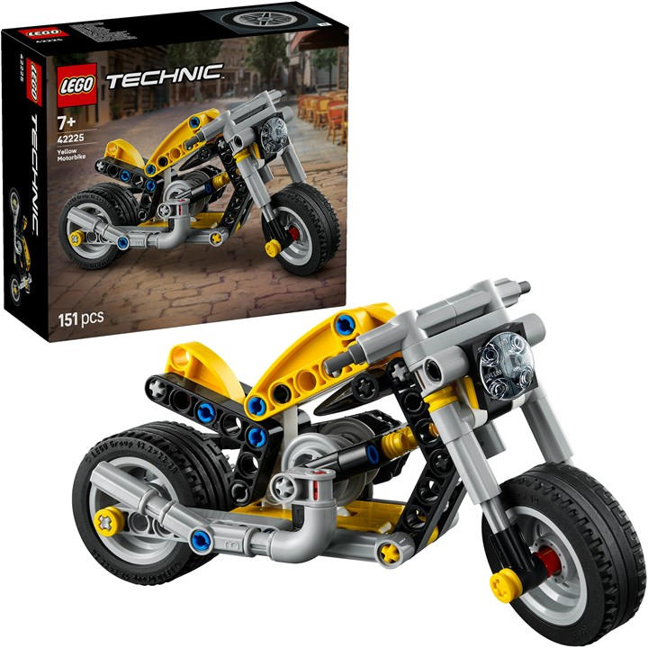 Lego Boys  Technic Yellow Motorbike Toy Model Kit 42225, Sports Direct