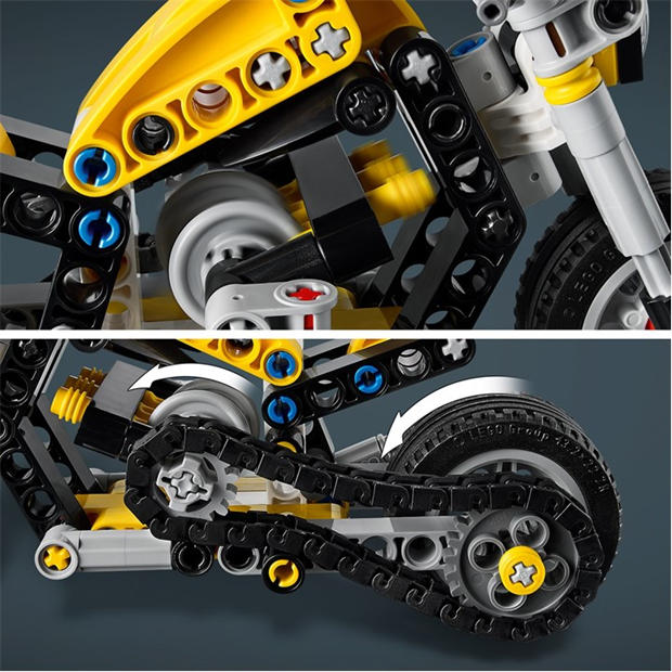 Yellow MCycle - LEGO - Technic Yellow Motorbike Toy Model Kit 42225