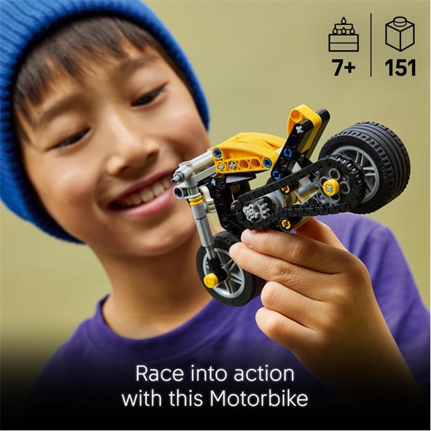 Yellow MCycle - LEGO - Technic Yellow Motorbike Toy Model Kit 42225