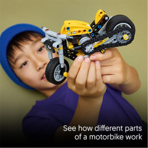 Yellow MCycle - LEGO - Technic Yellow Motorbike Toy Model Kit 42225