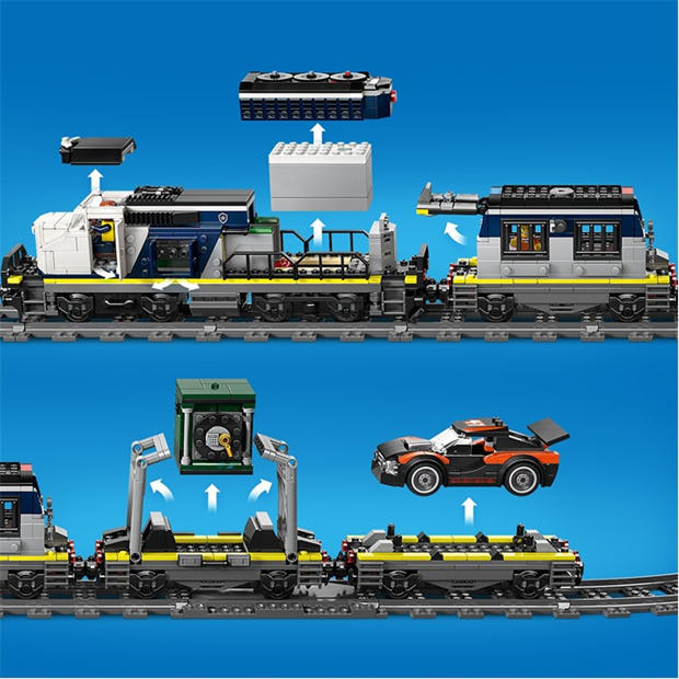 Police Train - LEGO - City Police Train Heist - Toy Train Set for kids 60508