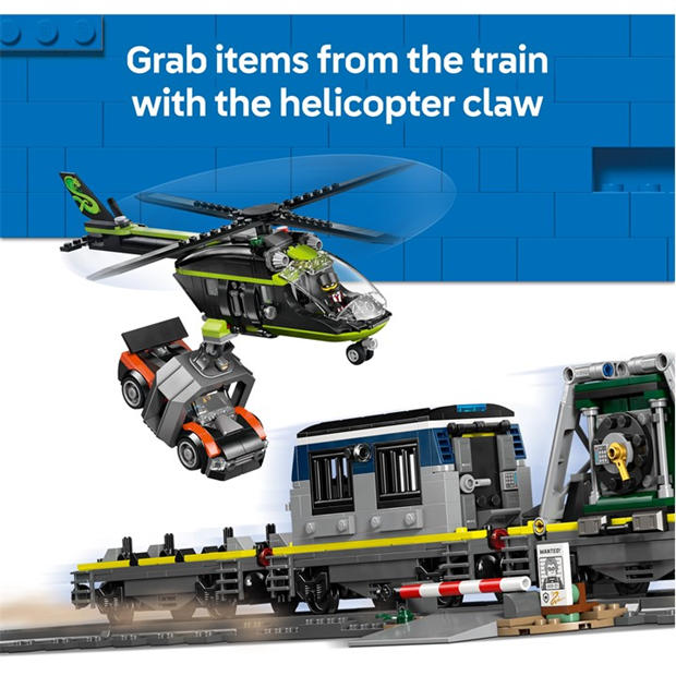 Police Train - LEGO - City Police Train Heist - Toy Train Set for kids 60508
