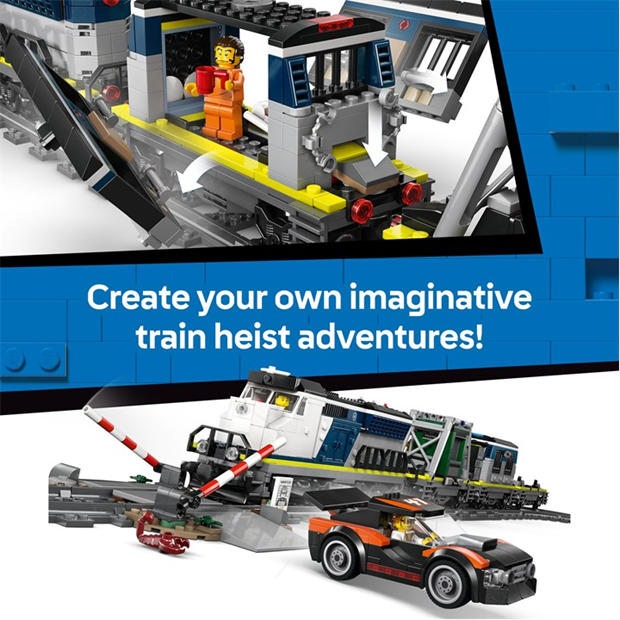 Police Train - LEGO - City Police Train Heist - Toy Train Set for kids 60508