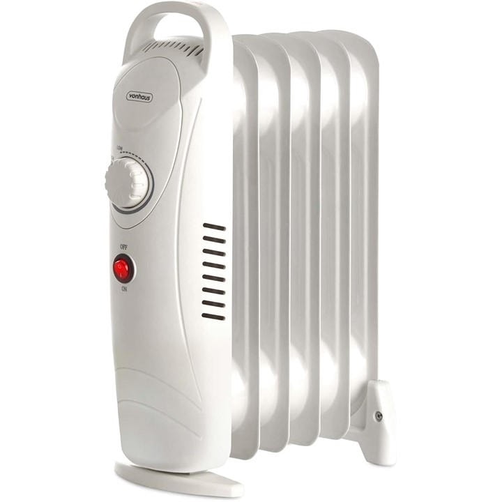 Vonhaus  White 5 Fin 800W Oil Filled Radiator, Sports Direct