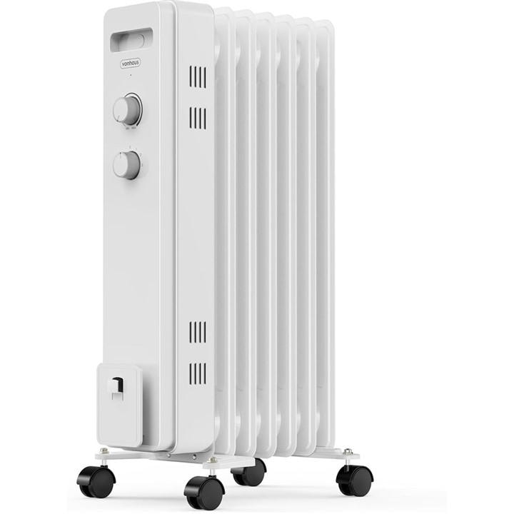 Vonhaus  White 7 Fin 1500W Oil Filled Radiator, Sports Direct