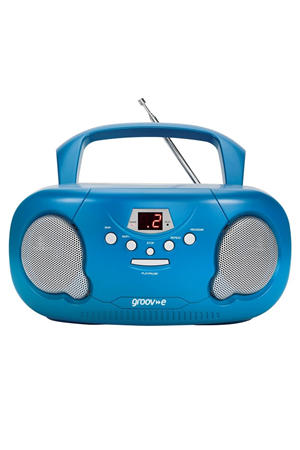 Groov-e GVPS210 Retro CD-speler Met Radio En MP3 - Persoonlijke Draagbare Speler Met Hoofdtelefoon, Zilver