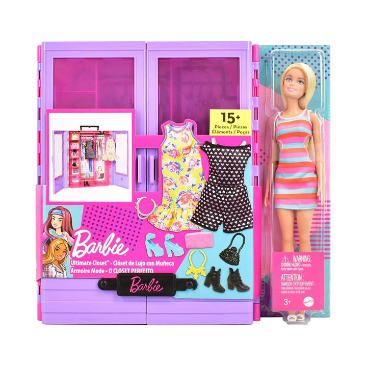 Mattel Girls  Barbie Ultimate Closet Doll And Playset, Sports Direct