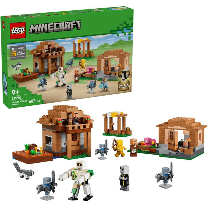 LEGO Minecraft Evoker Village Attack Set 21278 Iron Golem 11 Figures - Image 10