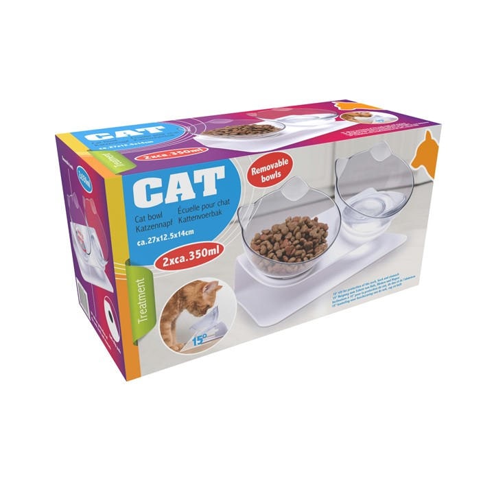 Edco  None Cat Food Bowl Duo, Sports Direct