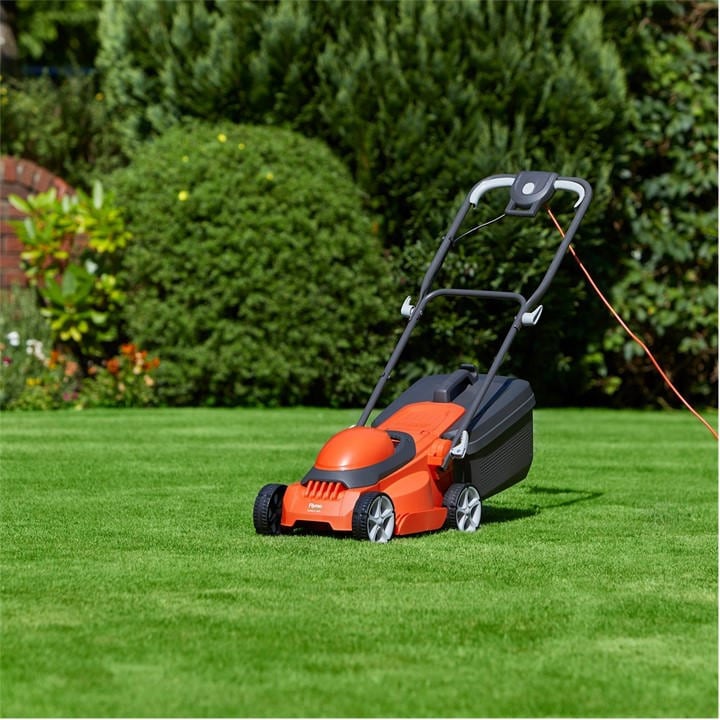 Flymo Orange Easistore 300R Electric Corded Rotary Lawnmower, Sports Direct