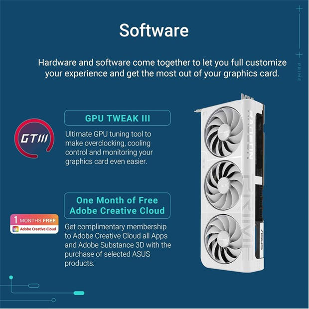 White - ASUS - ASUS Prime Radeon RX 9070 XT White OC Edition 16GB GDDR6 Gaming Graphics Card