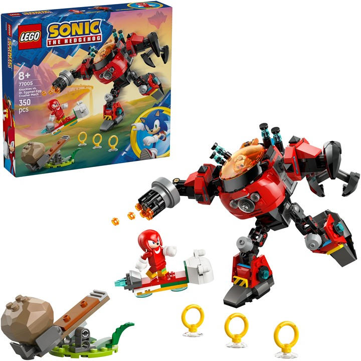 Lego Boys Lego® Sonic The Hedgehog™ 77005 Knuckles Vs. Dr. Eggman Egg Crusher Mech Toy Set Multi - Image 7