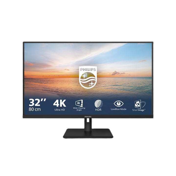 Philips  Black 32E1n1800la 31.5 Inch Va 4K 60Hz Monitor, Sports Direct