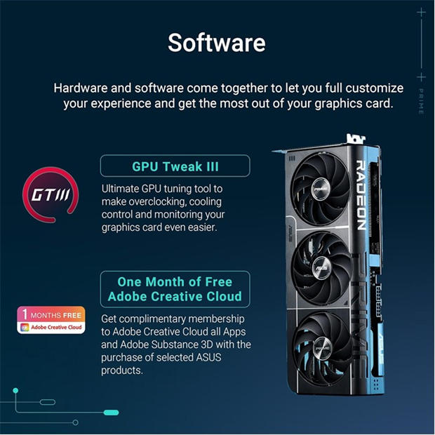 Black - ASUS - ASUS Prime Radeon RX 9070 OC Edition 16GB GDDR6 EVO Gaming Graphics Card