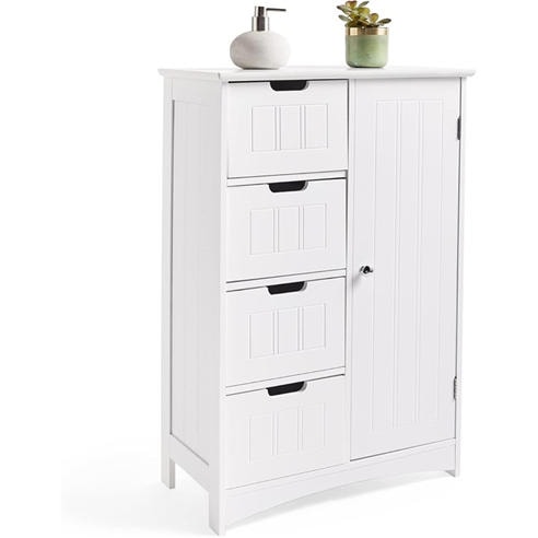 VonHaus - Bathroom Floor Cabinet - White Holbrook