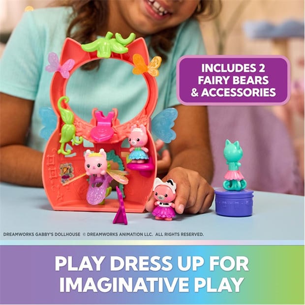 Multi - Gabbys Dollhouse - Gabbys Dollhouse Kitty Fairy’s Flutter-riffic Playset