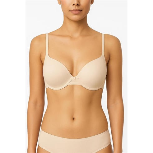 Valbonne - OYSTER/CAMEL UNDERWIRED 2 PACK SMOOTH T-SHIRT BRA