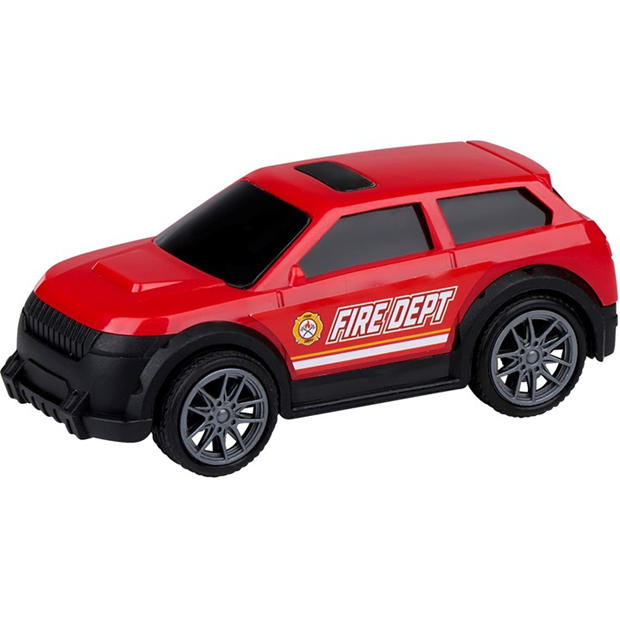 Red - Eddy Toys - Fire Truck Set with Helicopter and Car 38cm