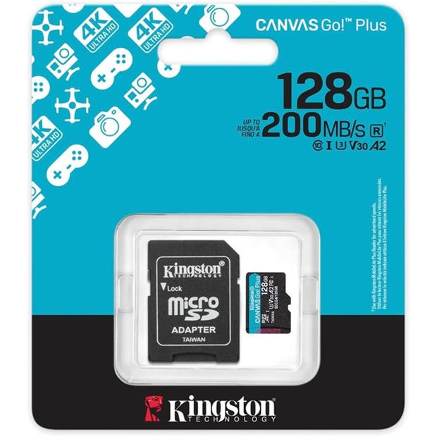 Black - Kingston Technology - MicroSDXC Card - 128GB