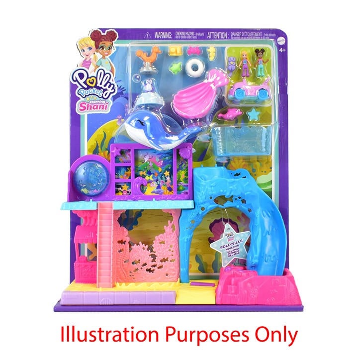 Mattel Girls  Kids' Polly Pocket Aquarium Playset Doll Set, Sports Direct