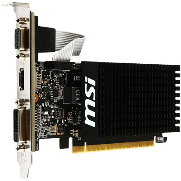 Black - MSI - MSI GT710 2GD3H LP GPU