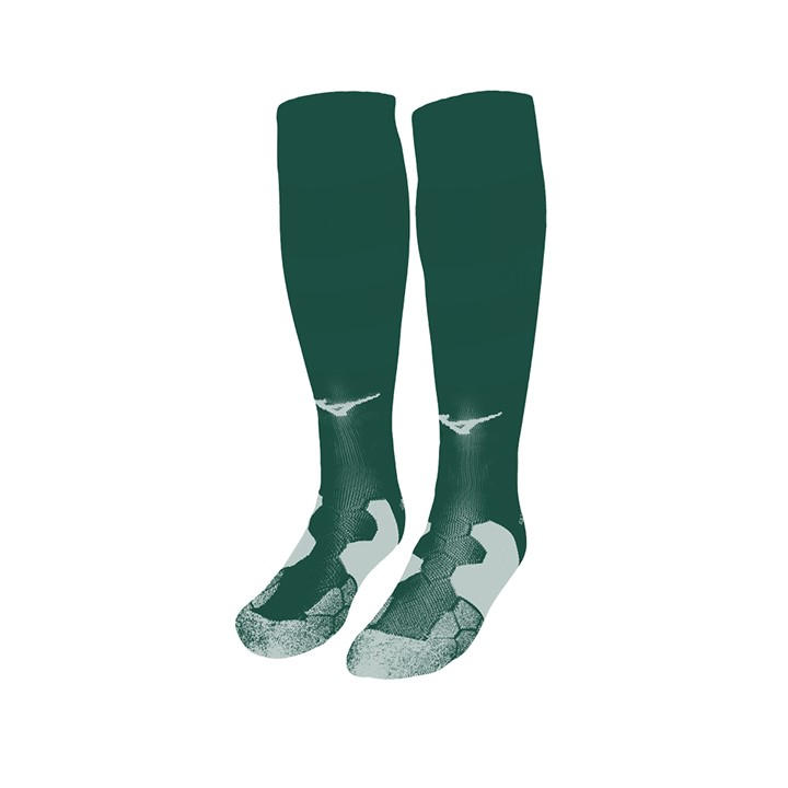 Mizuno  Green  Side Plate Rugby Sock in Size 7 - 11, Sports Direct
