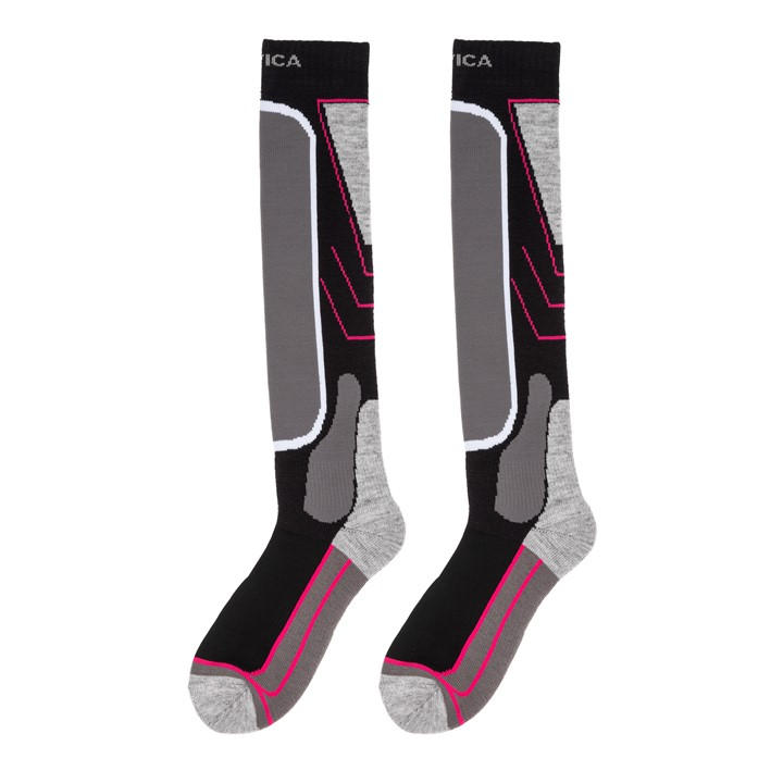 Nevica Women's Black Meribel 2 Pack Ski Sock in Size 4 -8, Sports Direct
