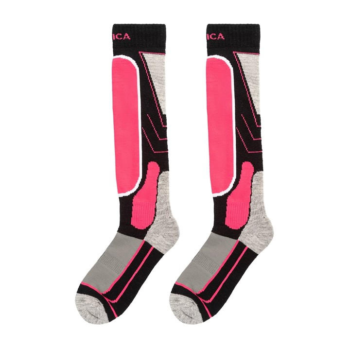 Nevica  Pink Meribel 2 Pack Ski Sock  in Size 1 - 6, Sports Direct