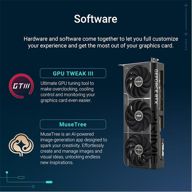 Black - ASUS - ASUS Prime -RTX5070-O12G NVIDIA GeForce RTX 5070 12 GB GDDR7 Graphics Card