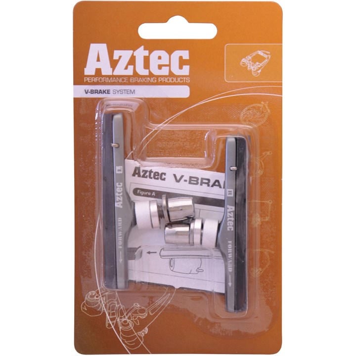 Aztec  Black V-Type Cartridge System Brake Blocks Standard, Sports Direct