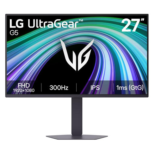 LG - LG UltraGear G5 27G550B-B 27 Inch 300Hz IPS FHD1ms Nvidia G-Sync Gaming Monitor