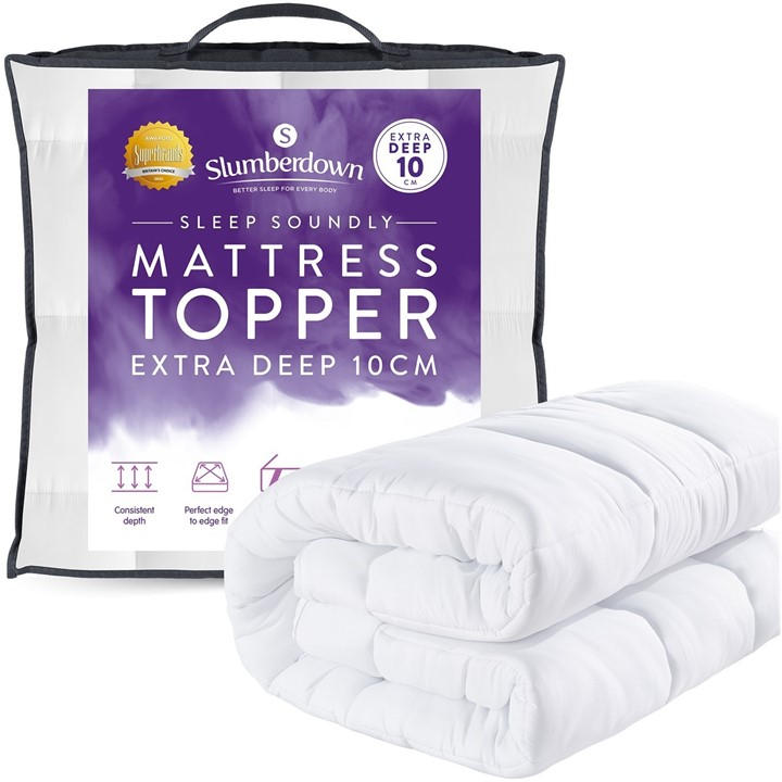 Slumberdown Unisex White 10Cm Mattress Topper Double