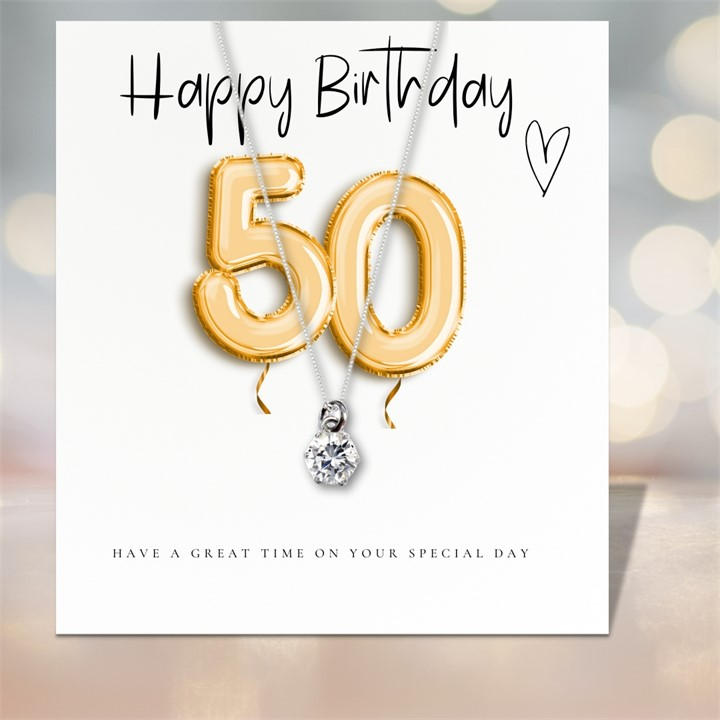 Scotland  Women's  50Th Birthday Balloons Message Card & Necklace, Football by Aye Do Gifts in Size M, Sports Direct