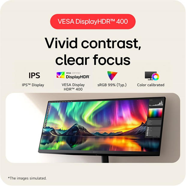 Black - LG - LG 34U511A-B 34 Inch UltraWide 21:9 100Hz IPS Monitor