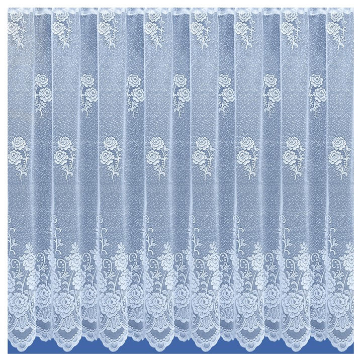 Tyrone Textiles  White Chicago Floral Lace Net Cut Panel in Size 200x114cm, Sports Direct