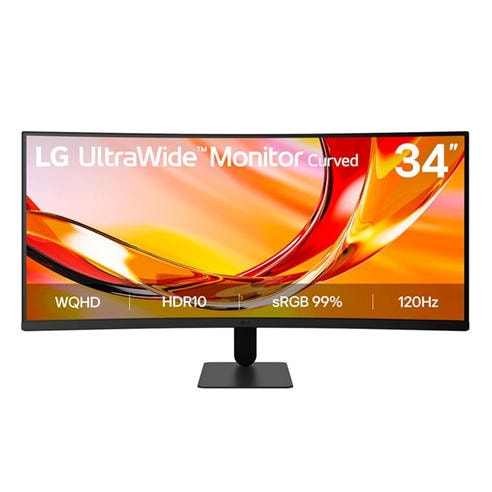 LG - 34U601B-B 34 inch Ultra Wide QHD 120Hz Curved Monitor