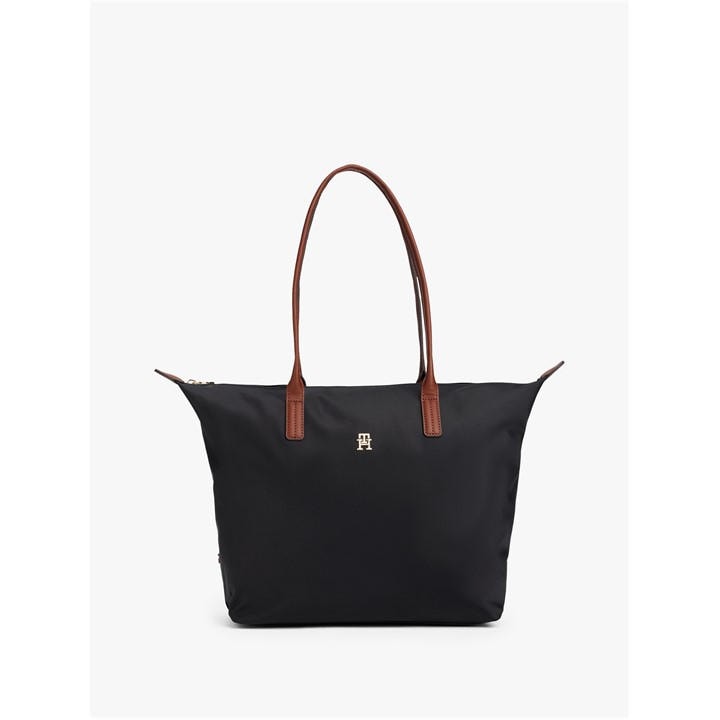 Tommy Hilfiger Women's Black Popette Tote Bags, Sports Direct