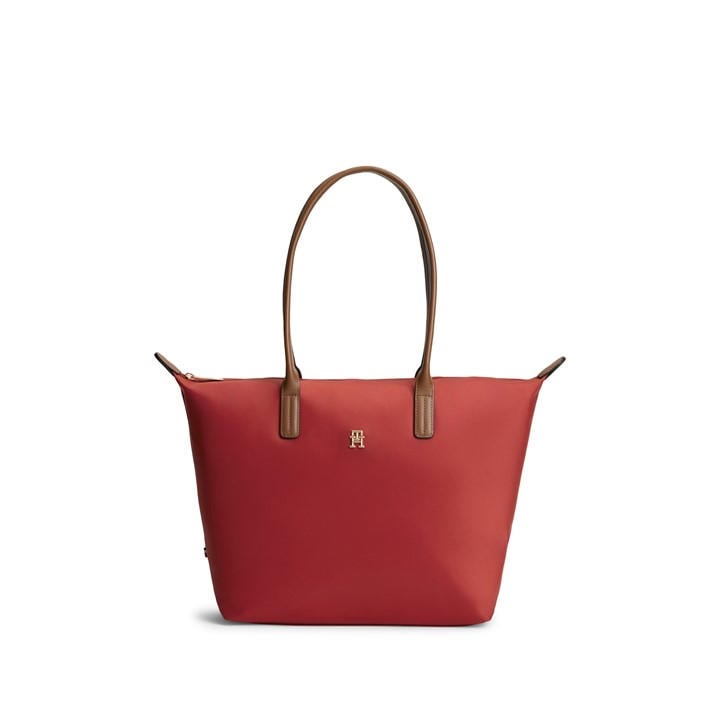 Tommy Hilfiger Women's Red Popette Tote Bags, Sports Direct